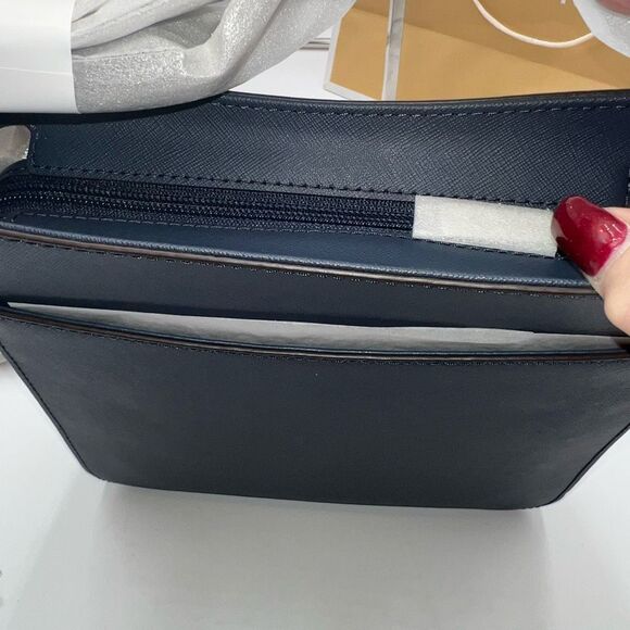 Michael Kors Jet Set Travel Navy Marine Blue with Silver Hardware - Picture 8 of 13